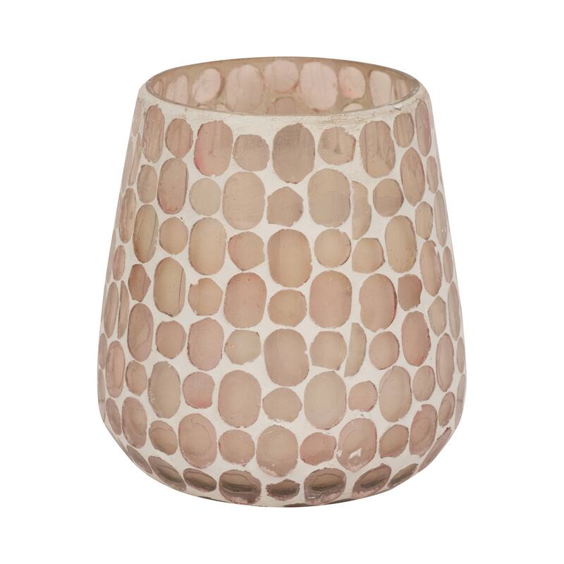 Sagebrook Home Glass, 5" High 18 Oz Mosaic Scented Candle - 5" x 5" x 5"