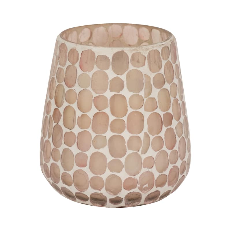 Sagebrook Home Glass, 5" High 18 Oz Mosaic Scented Candle - 5" x 5" x 5"