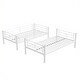 preview thumbnail 15 of 13, White Twin over Twin Size Metal Bunk Bed with High Guardrail