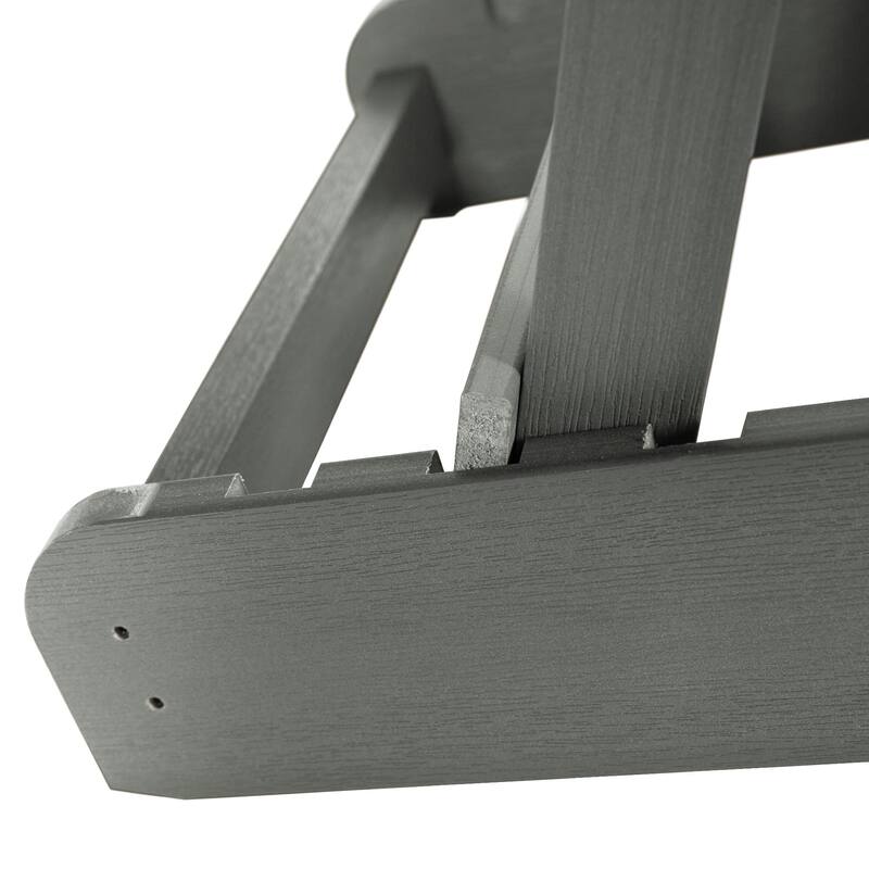 Eco-friendly Synthetic Wood Folding and Reclining Adirondack Chair