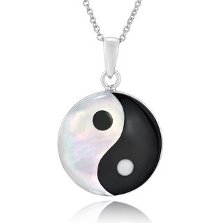I Love Yin and Yang Handcrafted Silver Lariat Style Y Necklace. 