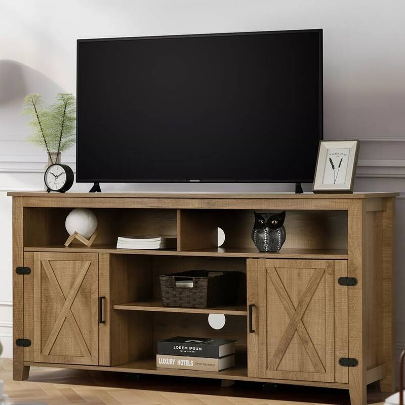 Farmhouse TV Stand for TVs Up to 65 Inch Media Console - 58 inches