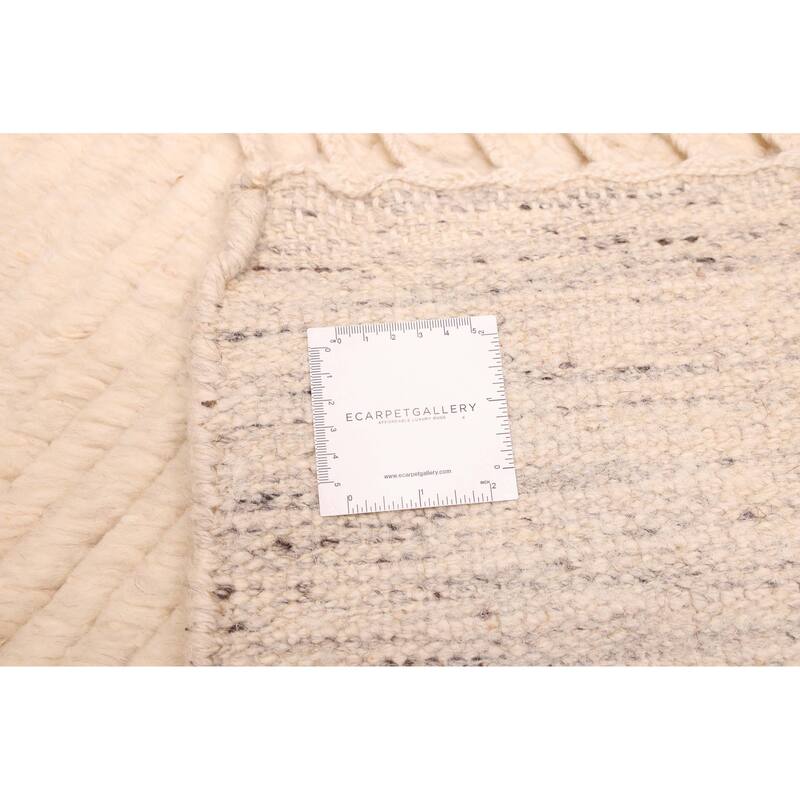 ECARPETGALLERY Hand-knotted Looma Cream Wool Rug - 8'3 x 10'3