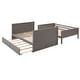 preview thumbnail 10 of 29, Full Bunk Bed with Twin Trundle & Guardrails - Pine Wood Construction