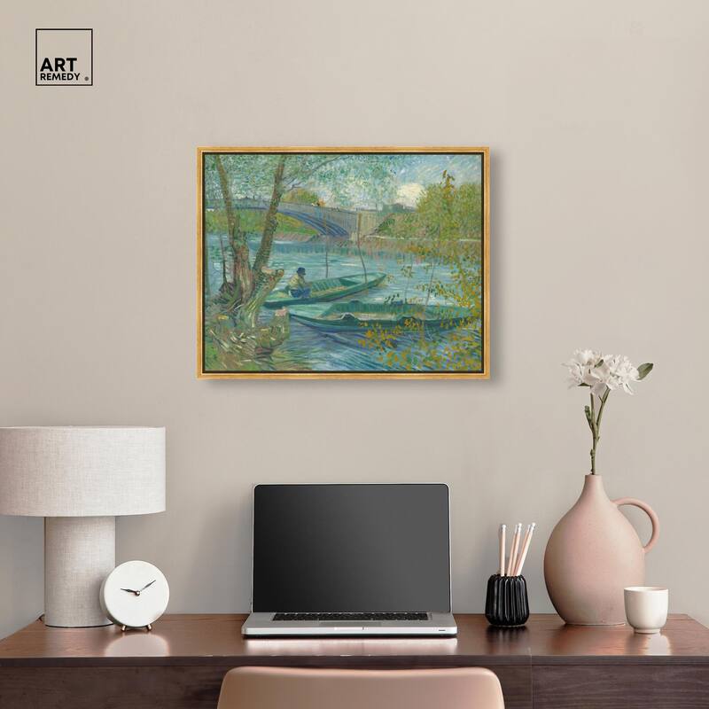 Fishing in Spring Canvas by Art Remedy