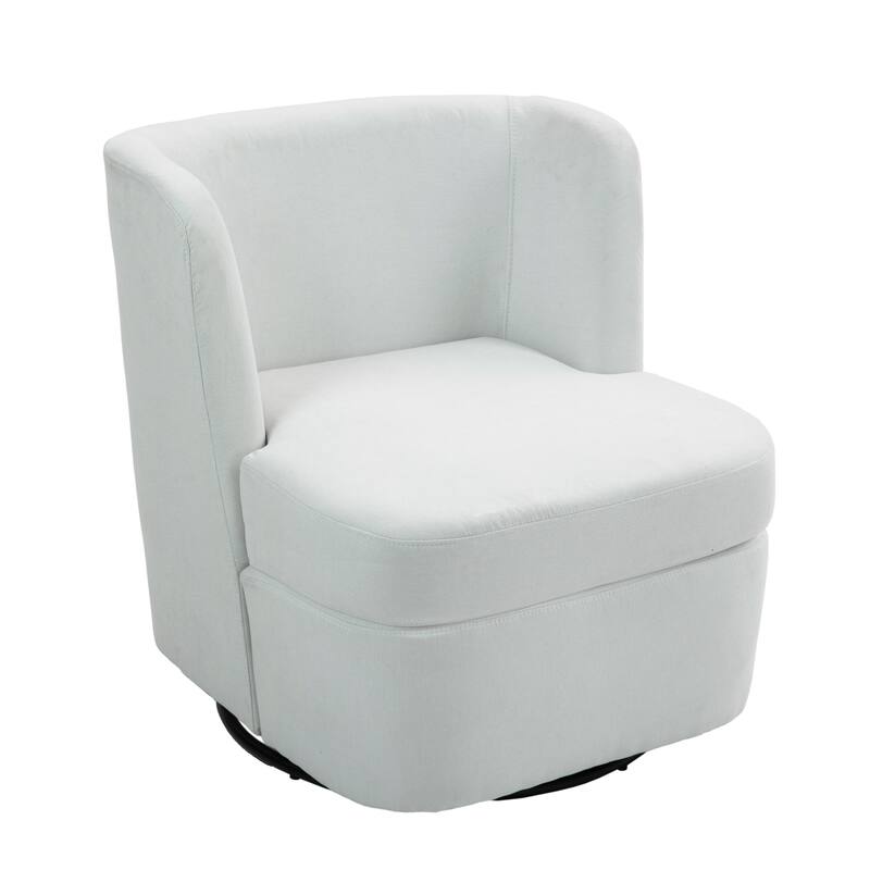 Modern Boucle Linen Upholstered Swivel Accent chair