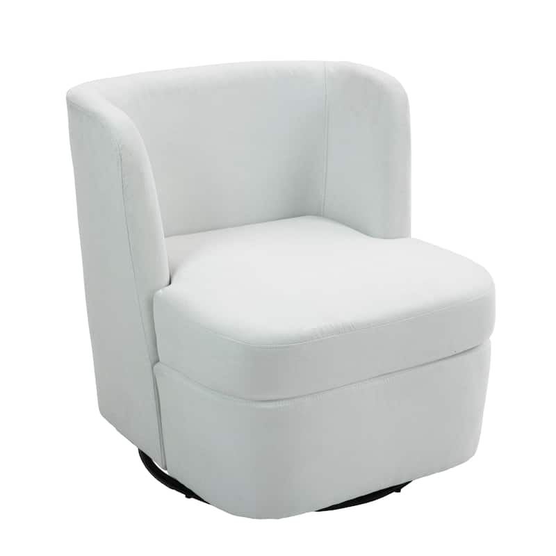 Upholstered Swivel Barrel Accent Chair