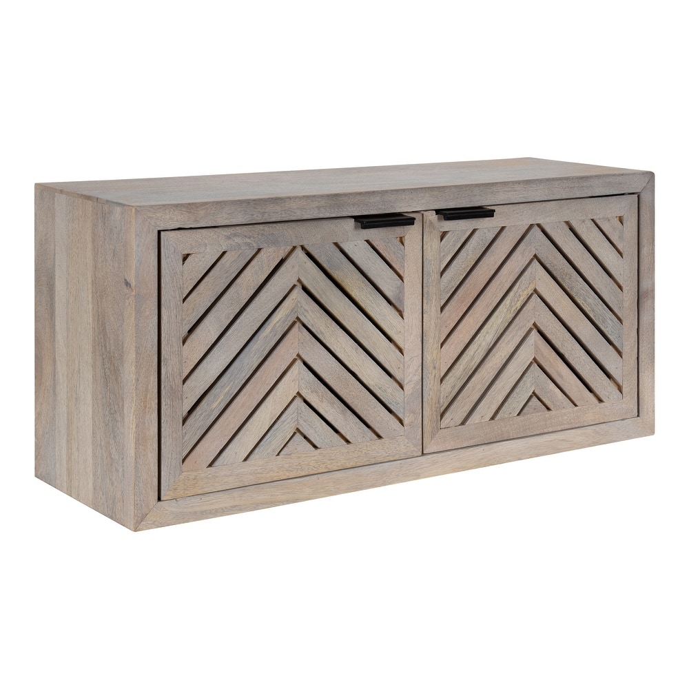 Kate and Laurel Mezzeta Decorative Wood Wall Cabinet