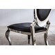 preview thumbnail 5 of 6, Set of 2 Leatherette Dining Chairs, Accent Chairs with Oval Backrest, Upholstered Dining Room Chairs with Curved Legs