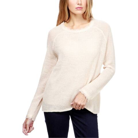 Lucky Brand Womens Frayed Pullover Sweater
