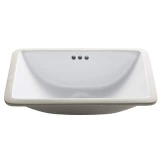 Kraus Elavo 20-7/8" Ceramic Undermount Bathroom Sink with Overflow