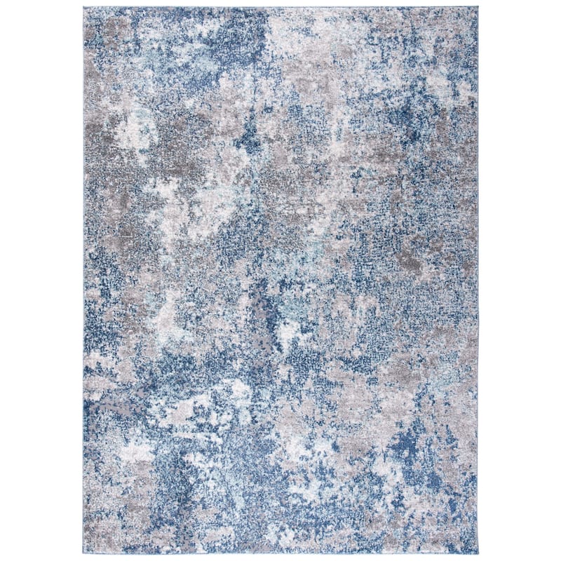 SAFAVIEH Aston Shahide Modern Abstract Rug - 2' x 5' - Navy/Grey