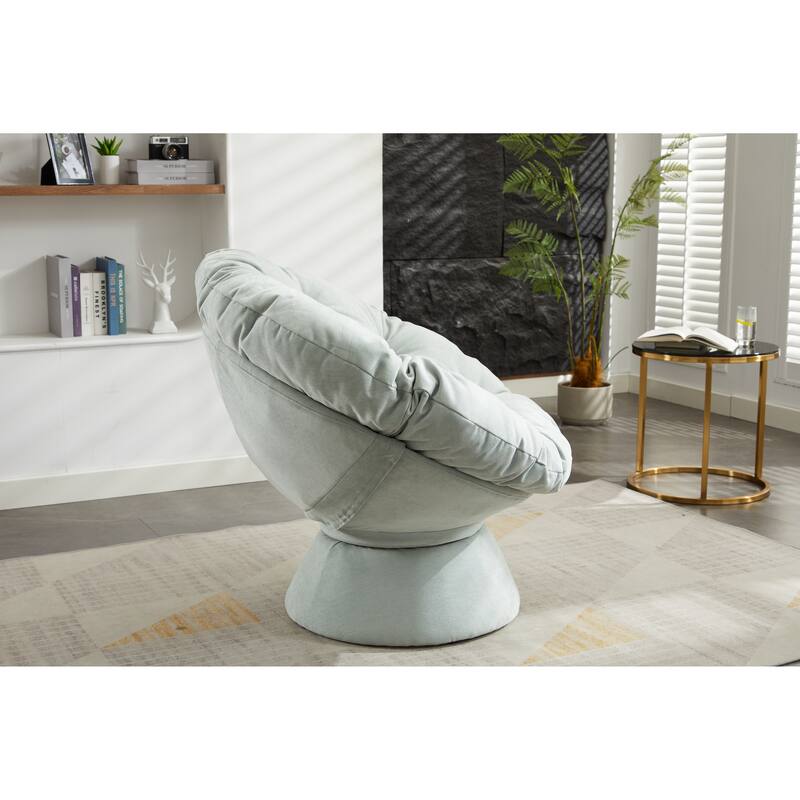 Chenille Swivel Barrel Chair for Living Room