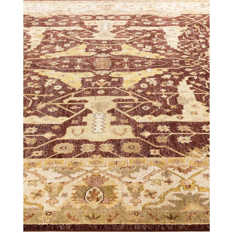 Oushak One-of-a-Kind Handmade Area Rug, Brown - 7' 8" x 10' 1"