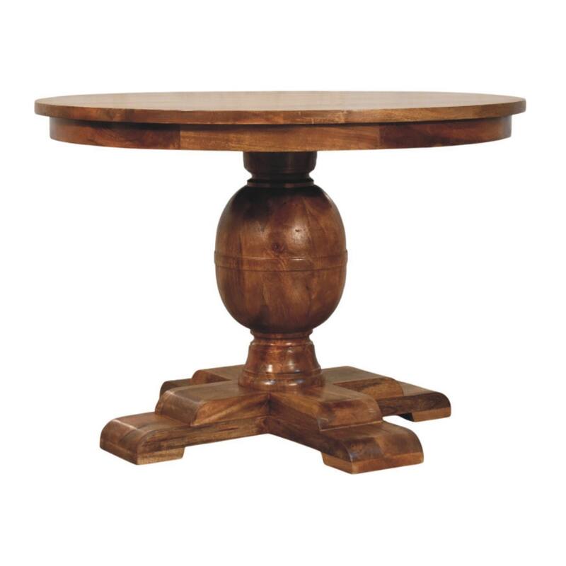 Artisan Furniture Solid Wood Wentworth Round Dining Table, Brown
