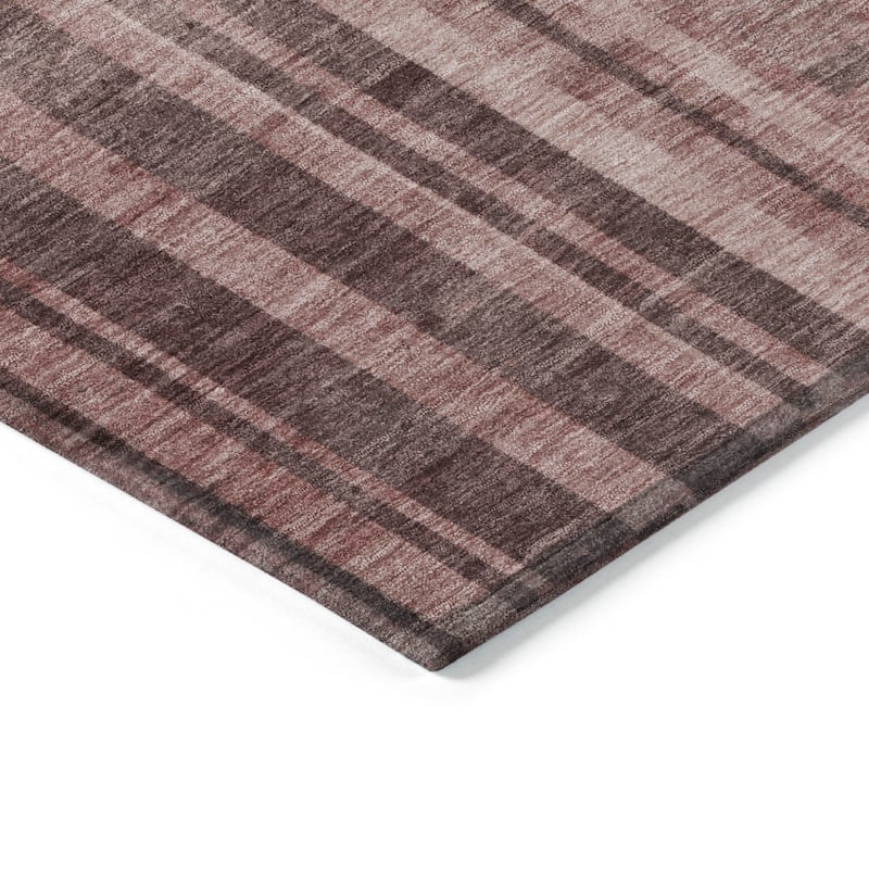 HomeRoots Striped Transitional Rectangle Outdoor Rug