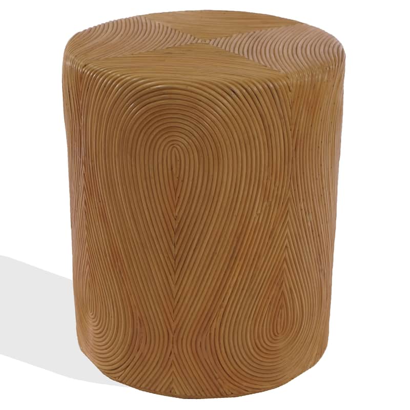 SAFAVIEH Couture Rhynne Round Rattan Accent Table - 20"W x 20"D x 24"H