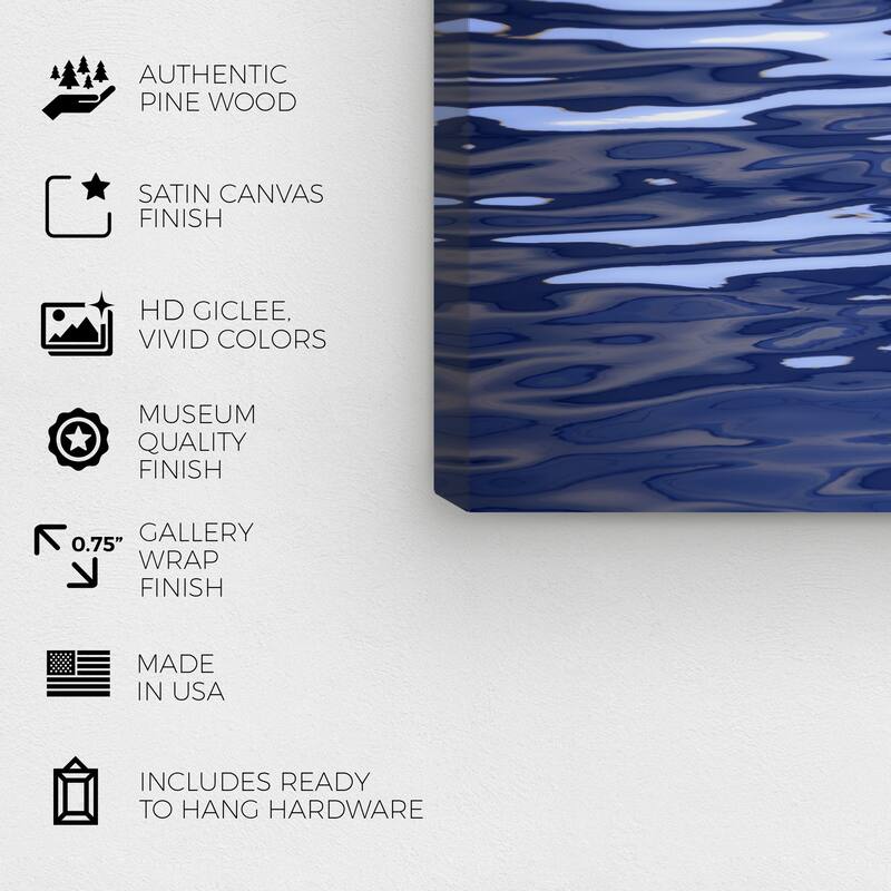 Wynwood Studio Nautical and Coastal David Fleetham - Sunset Reflections Blue and Nautical & Coastal Wall Art Canvas Print