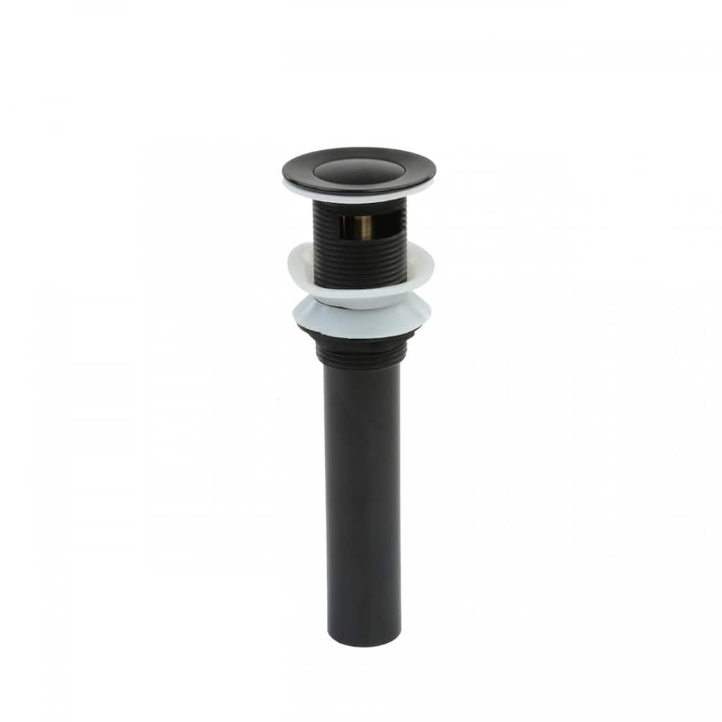 Black Pop Up Sink Drain with Overflow Standard 1.25" OD Pipe and fits 1.75" Drain Hole Openings Renovators Supply