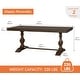 preview thumbnail 5 of 16, 74.8-inch Long Vintage Farmhouse Dining Table for 6-8 People,Sturdy Wooden Frame,Solid Wood Double Pedestal Legs