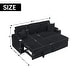 preview thumbnail 13 of 69, 80.3" L Shaped Couch with Pull Out Bed Corduroy Sleeper Sofa Bed Convertible Sectional Couches with Cup Holder for Living Room