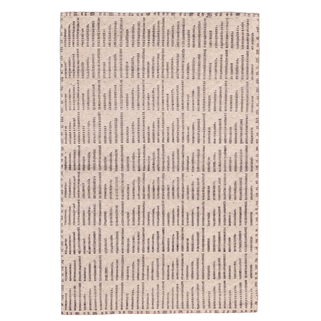 ECARPETGALLERY Hand-knotted Tangier Light Grey Wool Rug - 5'2 x 8'0