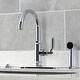 preview thumbnail 28 of 45, Kingston Brass Whitaker Single-Handle Deck Mount Kitchen Faucet with Brass Sprayer