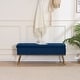 preview thumbnail 87 of 92, Velvet Storage Ottoman Bench with gold legs and Nailhead Trim for Bedroom/End of Bed/Entryway/Window Navy-46" Wide