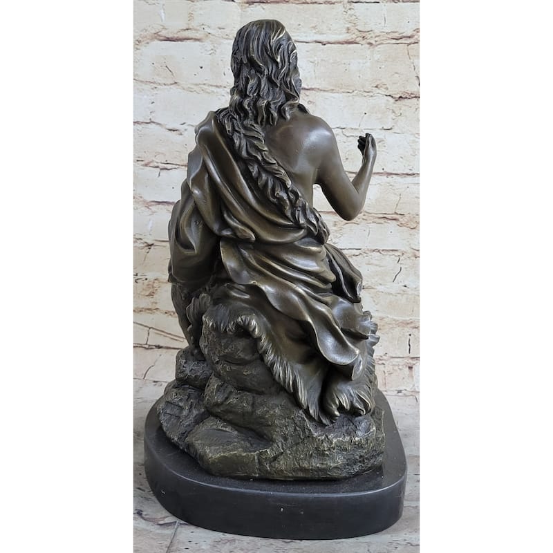 Jesus Christ With Lamb Bronze Statue Figure Figurine Sculpture Christianity 14 Inches X 8 Inches