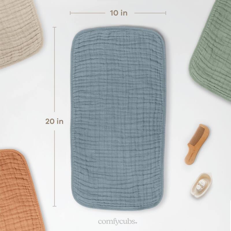 Muslin Burp Cloths for Babies by Comfy Cubs