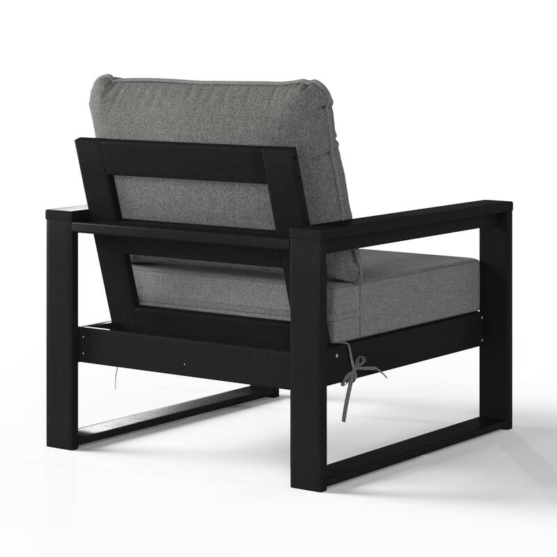 Endless Patio Sectional 3-Piece Deep Seating Set with Black Frame