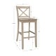 preview thumbnail 12 of 19, Linon Copper Grove Frunza Wooden 30-inch X-back Bar Stool