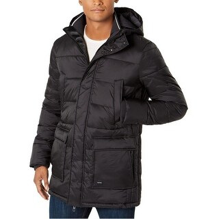 calvin klein black winter coat
