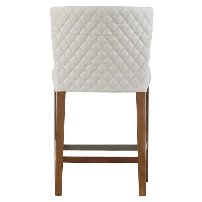 NPD Furniture Albie Diamond Stitching Faux Leather Counter Stool