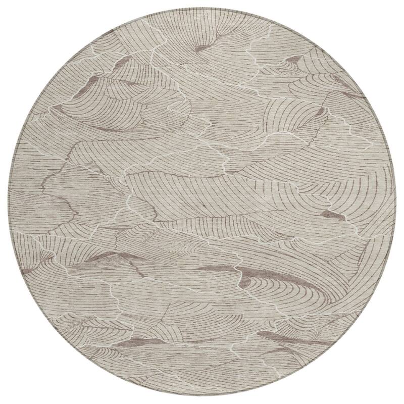 HomeRoots Abstract Transitional Rectangle Outdoor Rug