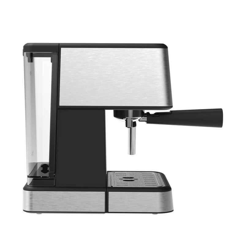 20 Cup Stainless Steel Semi-Automatic Espresso Machine with Pressure Gauge and Milk Frother Steam Wand