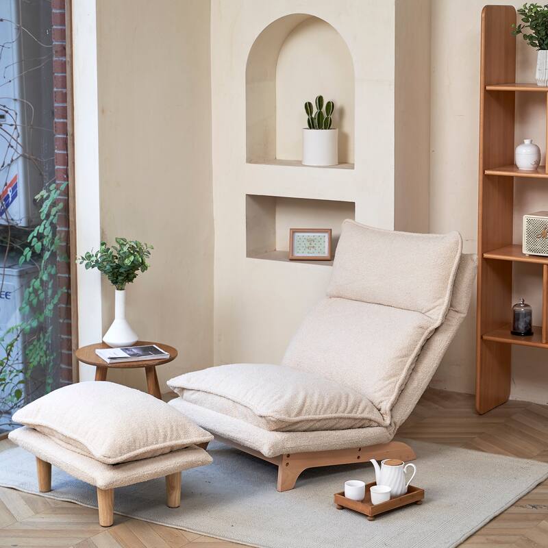 Convertible Floor Sofa Bed with Semi-Automatic Angle Adjustment for Living Room or Bedroom