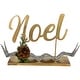 preview thumbnail 1 of 4, 11" Pine and Pine Cone "NOEL" Tabletop Christmas Decor