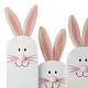 preview thumbnail 22 of 34, Glitzhome Wooden Happy Easter Bunny Eggs Porch Sign Standing Decor Spring Gift