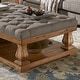 preview thumbnail 2 of 24, Knightsbridge Linen Baluster Coffee Table Ottoman by iNSPIRE Q Artisan