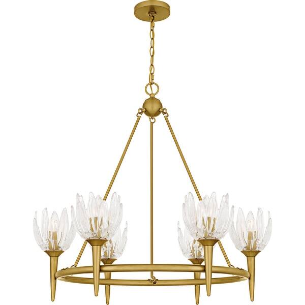 slide 2 of 9, Shea 6-Light Brushed Gold Chandelier