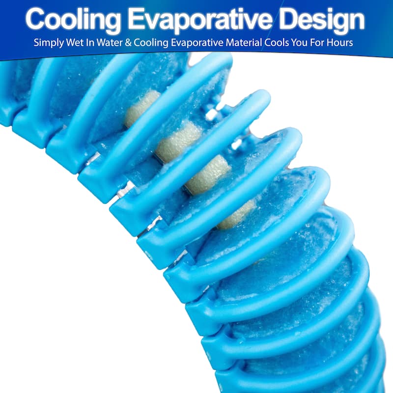 Cooling Neck Band - Personal Portable Air Conditioner Evaporative Wrap with Cooling Aluminum Vents