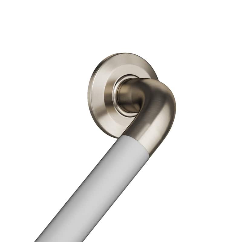 ErgoAngleBar Ergonomic Soft Grip 32mm Diameter ADA Compliant 500 lb Weight Capacity Brushed Stainless Steel