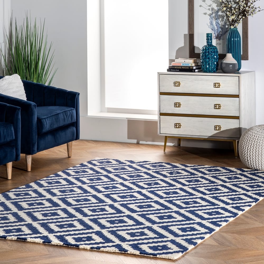 Nuloom Kellee Hand Tufted Geometric Wool Area Rug