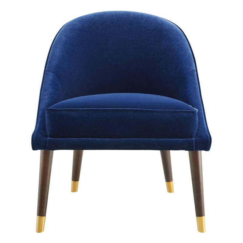 Steve Silver Almeria Velvet Mid-Century Accent Chair - Navy Blue