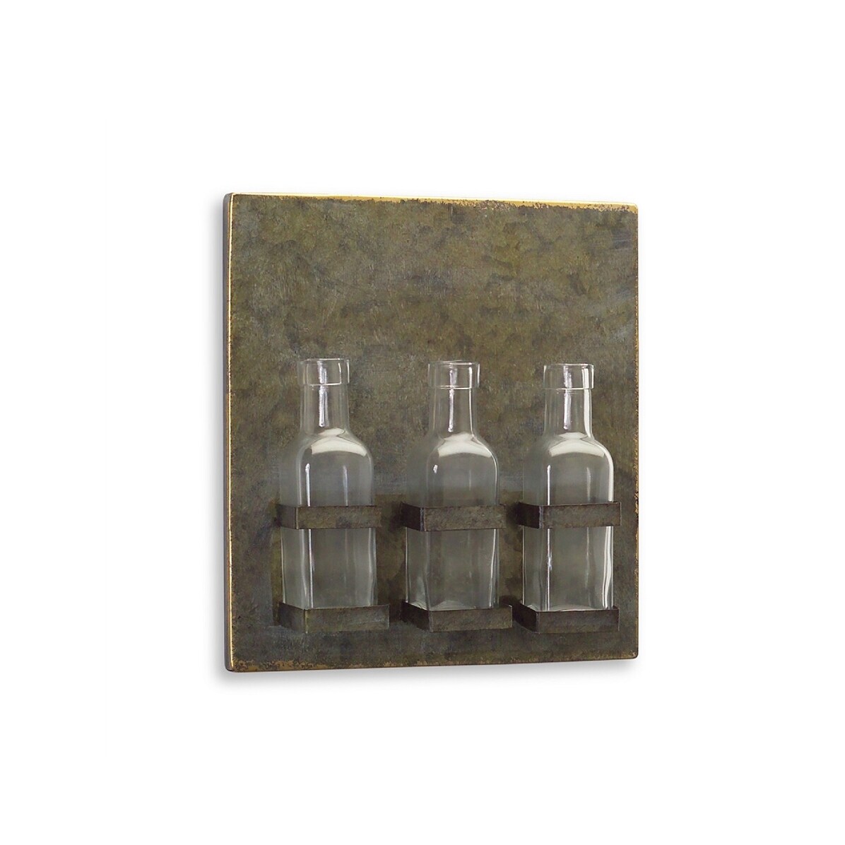 Shop 11 25 Farmhouse Chic Tin Plaque With Three Glass Bottles