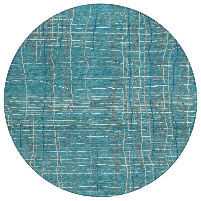 Machine Washable Indoor/ Outdoor Modern Century Chantille Rug