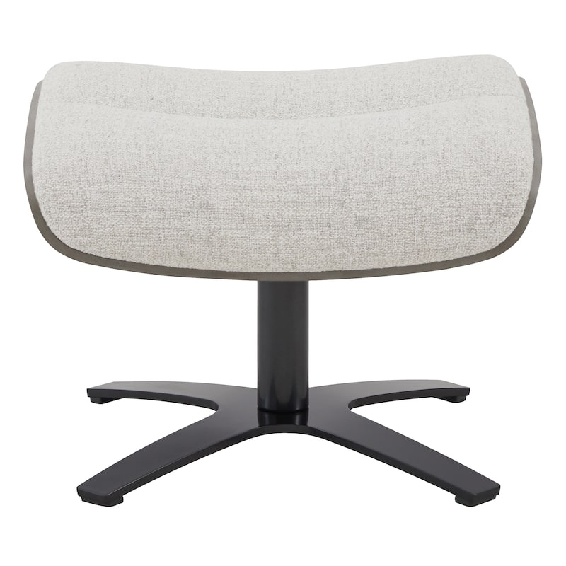 Spruce & Spring Leon Swivel Recliner Chair with Ottoman Set and Adjustable Headrest