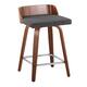 Option Charcoal Fabric/Walnut Wood/Chrome Metal