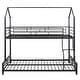 preview thumbnail 25 of 43, Metal House Bunk Bed, Twin over Full
